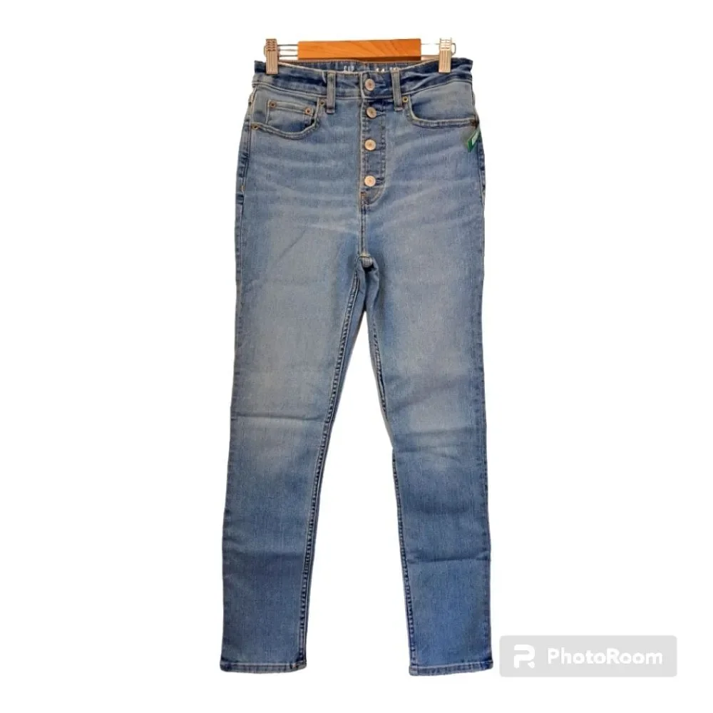 GAP TEEN SKY HIGH RISE SKINNY ANKLE JEANS WITH WASHWELL SZ 14 TEEN NWT